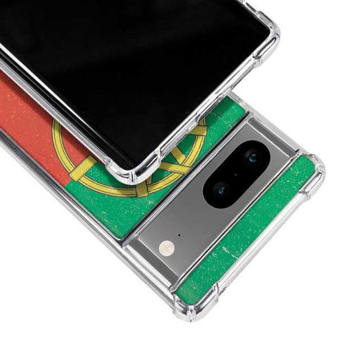 Portugal Flag Distressed Google Pixel 8a Clear Case
